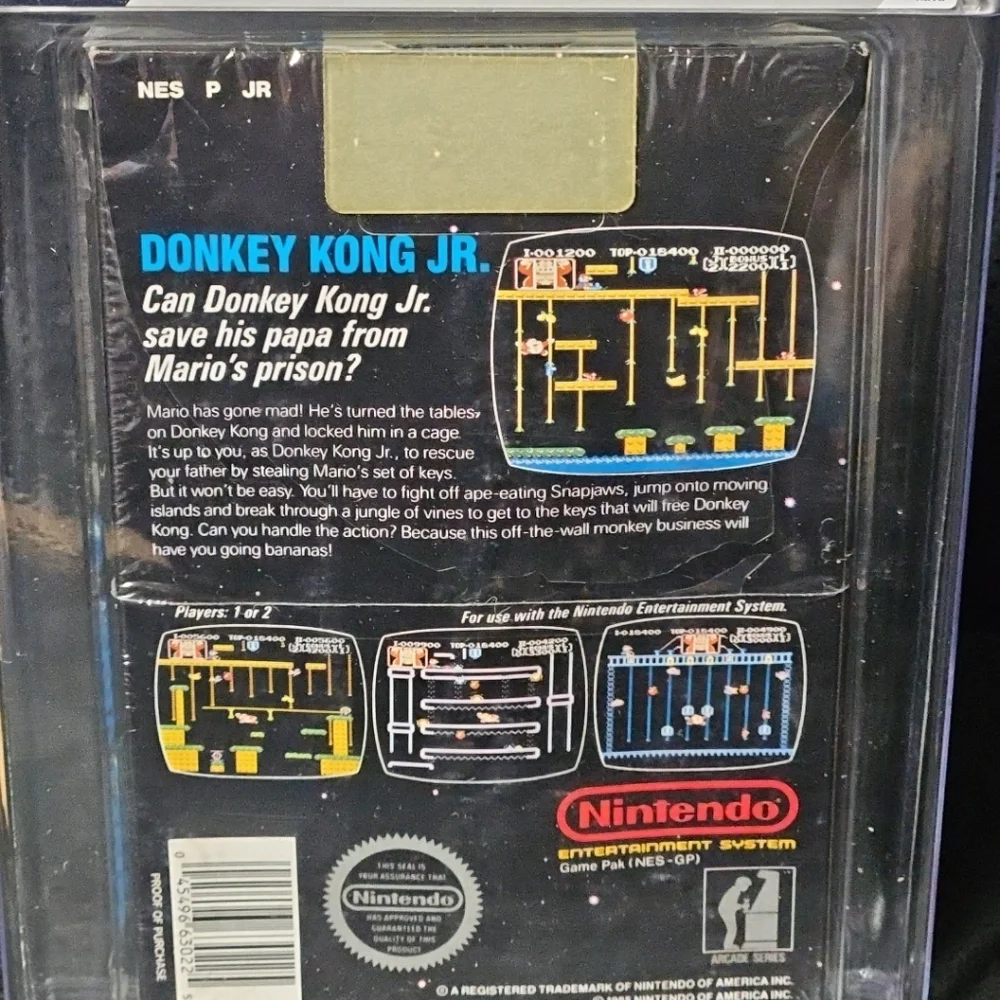 NES Donkey Kong Jr.‎ CIB WATA GRADE 8.5
